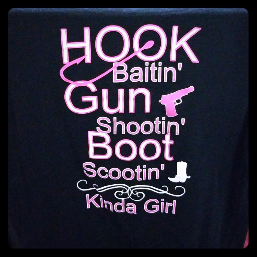 NWOT printed tee, saying is printed on back